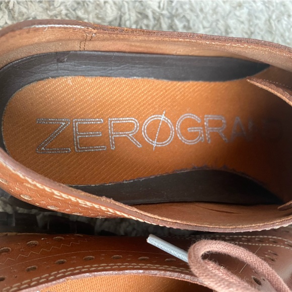 Brown Leather Brogue Derby Shoes